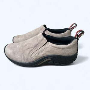 Merrell Women's Jungle Moc Slip On Suede Leather Shoe Tan size 11 M Gorpcore